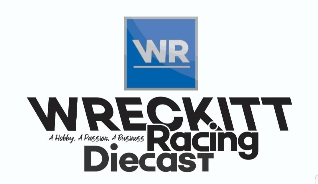 A logo for wreckit racing diecast